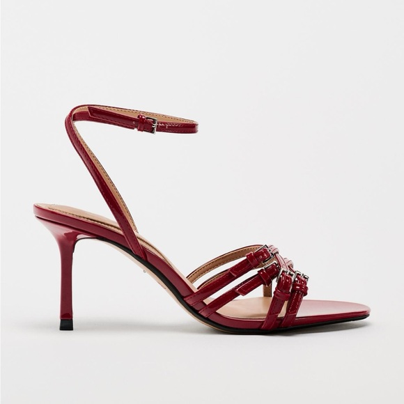 ZARA HIGH HEELED STRAP SANDALS - Picture 6 of 7